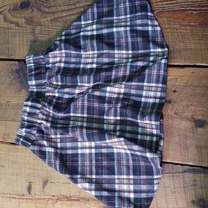 Shein Skirt‎ Black And White Plaid With Red Skater Mini Size: S